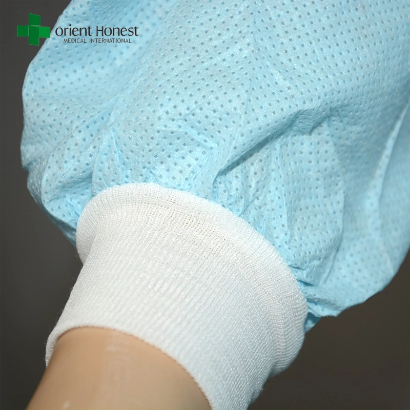 disposable pp non-woven visit gown,China exporter disposable vistor clothing,hot sales cheap disposable PP vistor coat