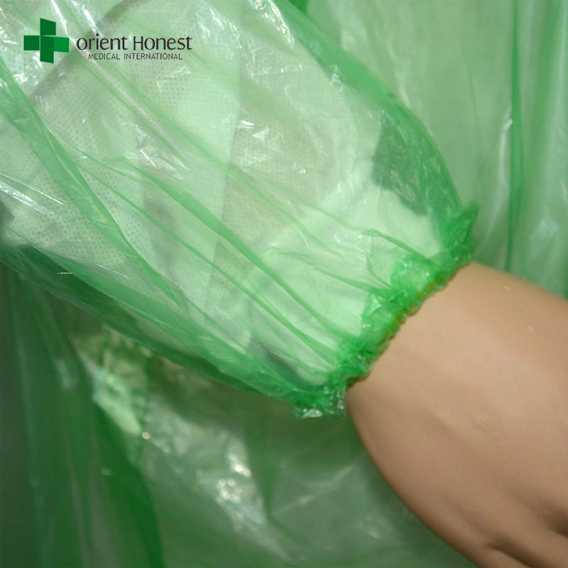 يمكن التخلص منها العباءات معطف المطر، واضحة بلاستيكية النباتات المعطف المطر، مقنعين العباءات المطر القابل للتصرف