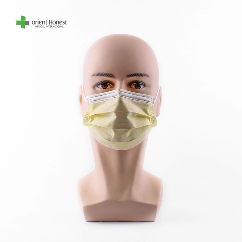 Einweg gelbe Gesichtsmaske für den täglichen Schutz