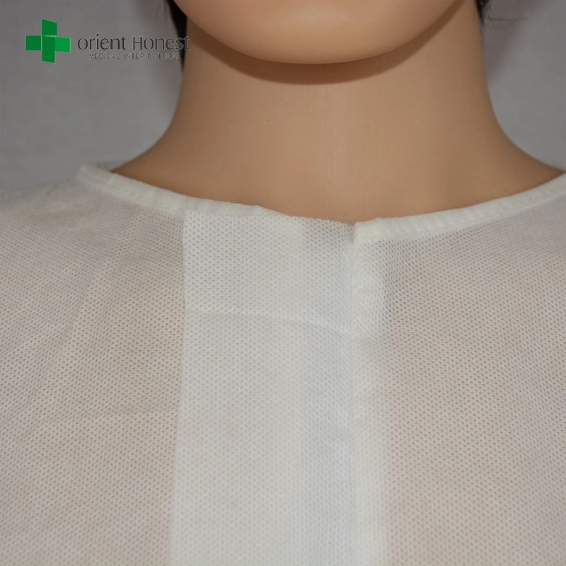Disposables Kleidung, Schutz weißen Overalls, SMS Overalls mit Reißverschluss Frontklappe