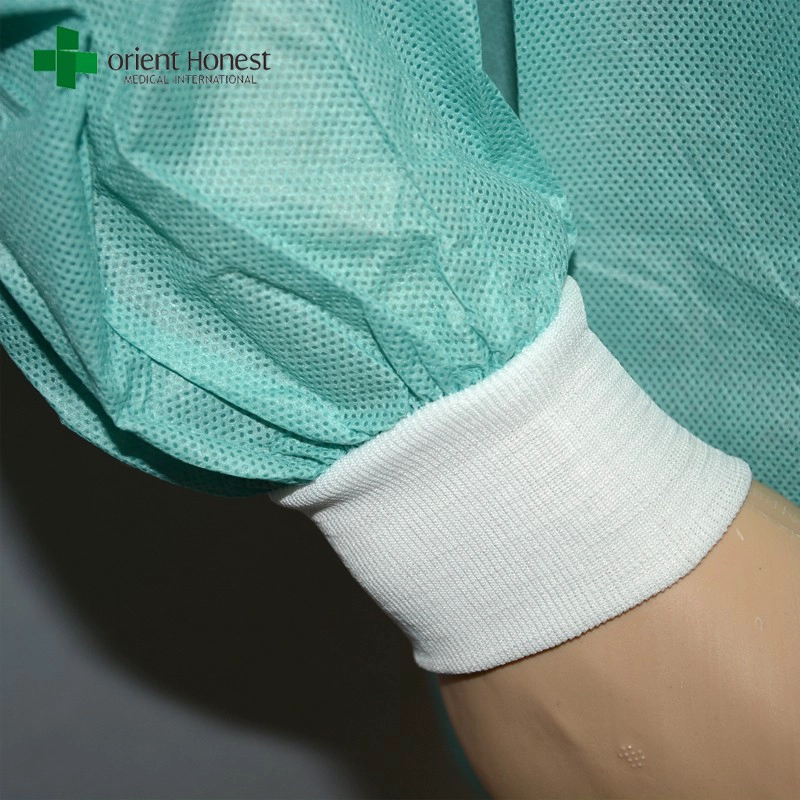 hospital use nonwoven lab coat, High Quality Medical green Lab Coat,non woven lab coat manufacturer in China