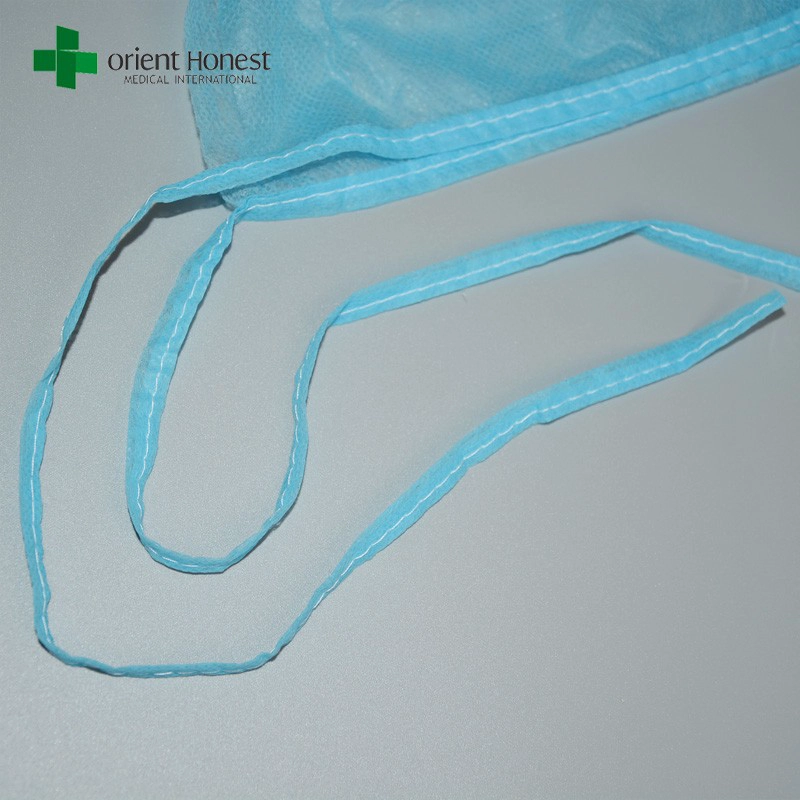 das beste chinesische Hersteller für blaue Farbe Einweg-PP25g Krankenhausarzt Kappe mit Verbindungen auf