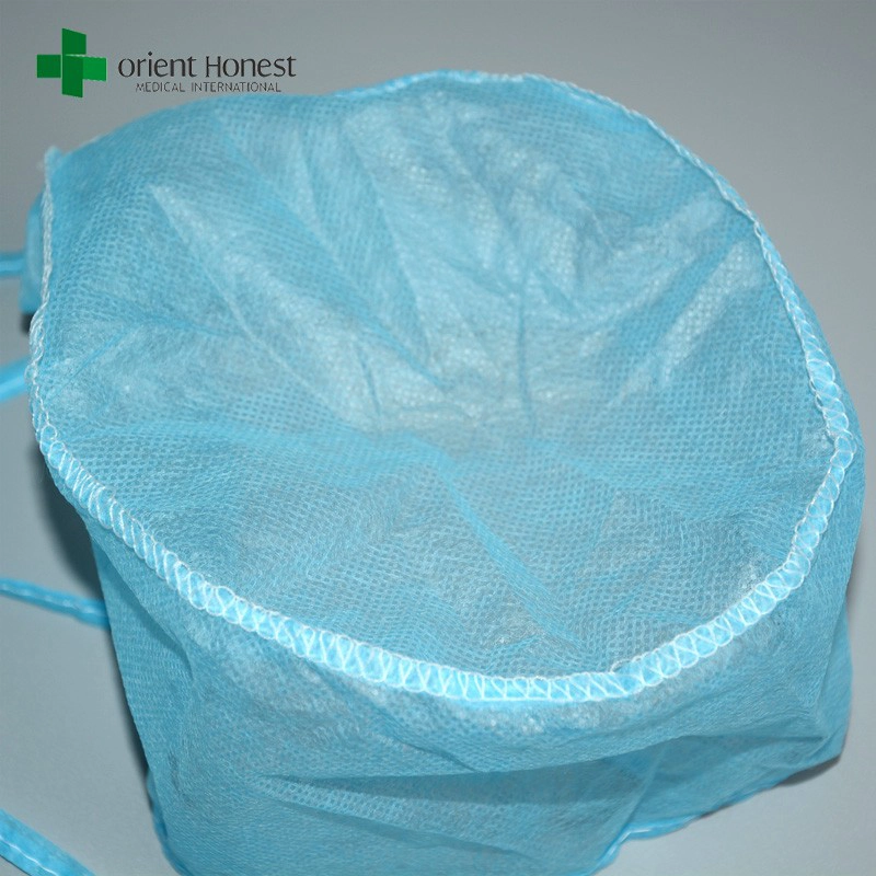 das beste chinesische Hersteller für blaue Farbe Einweg-PP25g Krankenhausarzt Kappe mit Verbindungen auf