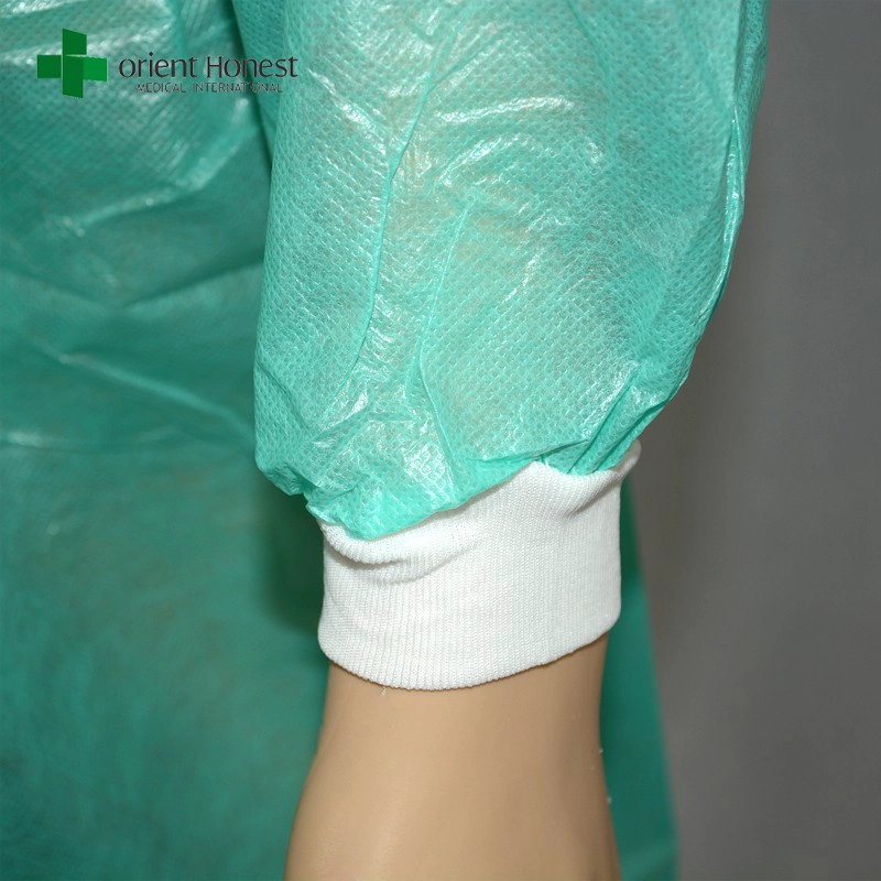 le meilleur fabricant de couleur verte CE ISO FDA certifié robe de chirurgien jetable