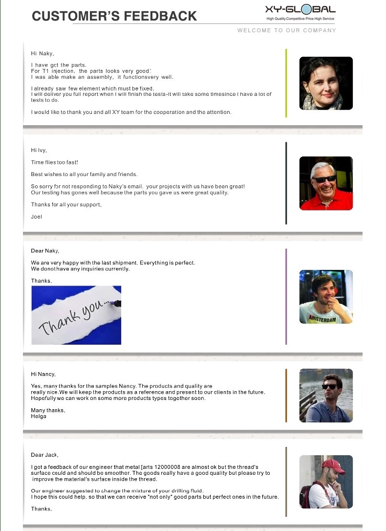 XY-GLOBAL CUSTOMER'S FEEDBACK