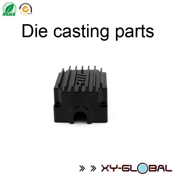 Black powder coated aluminum die casted transformer case