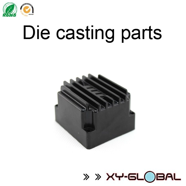 Black powder coated aluminum die casted transformer case