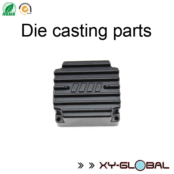 Black powder coated aluminum die casted transformer case