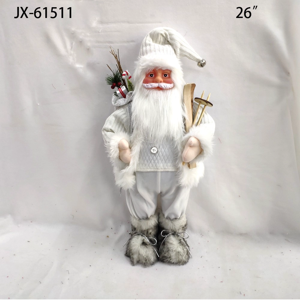 China 2021 Xmas Decorations high-end Simulation ornaments Doll Santa Claus for Display Window Scene Desktop Decor manufacturer