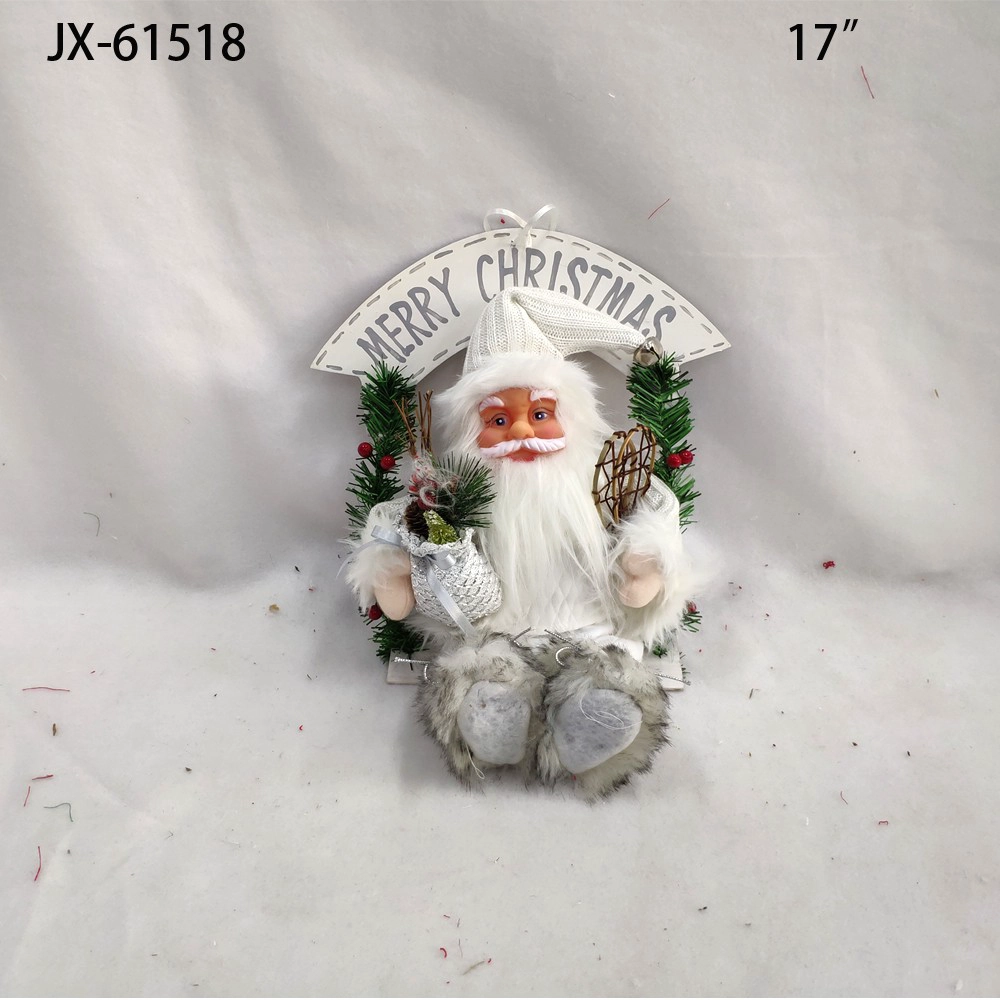 China 2021 Xmas Decorations high-end Simulation ornaments Doll Santa Claus for Display Window Scene Desktop Decor manufacturer