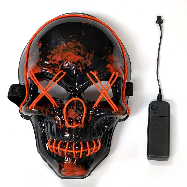 الصين Festival party decoration light up Rave Masquerade Funny Colorful Cosplay led halloween face mask الصانع