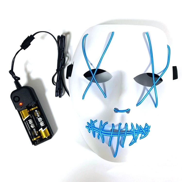 الصين Festival party decoration light up Rave Masquerade Funny Colorful Cosplay led halloween face mask الصانع