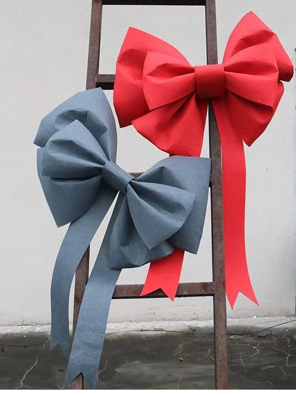 中国 Large Christmas bow for xmas tree wreath decoration Big Bows outdoor door hanging 60*75cm 制造商