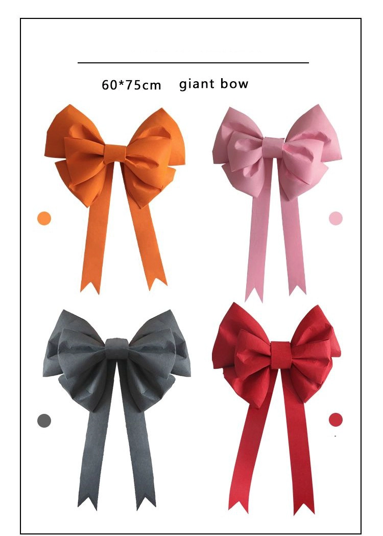 中国 Large Christmas bow for xmas tree wreath decoration Big Bows outdoor door hanging 60*75cm 制造商