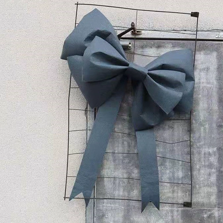 中国 Large Christmas bow for xmas tree wreath decoration Big Bows outdoor door hanging 60*75cm 制造商