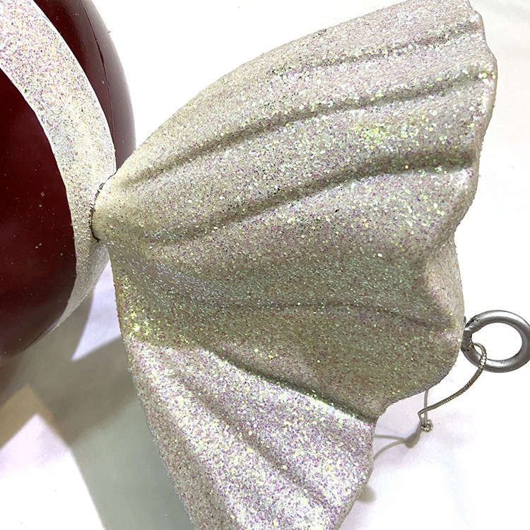 الصين Red glitter ball 18inch christmas tree candy ornaments for indoor decoration الصانع
