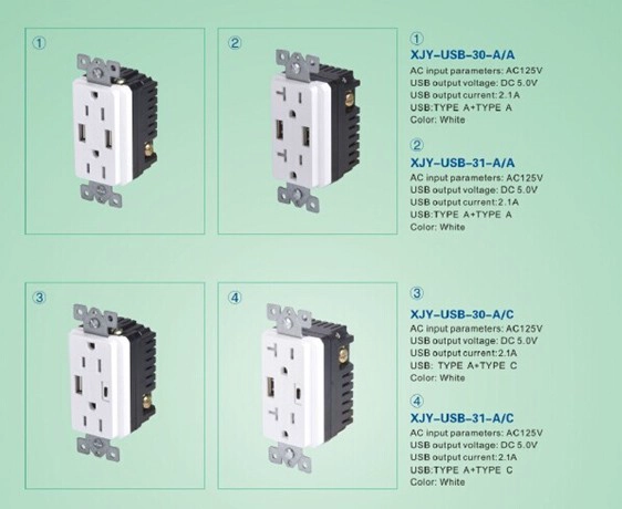 USA electrical sockets with USB manufacturer