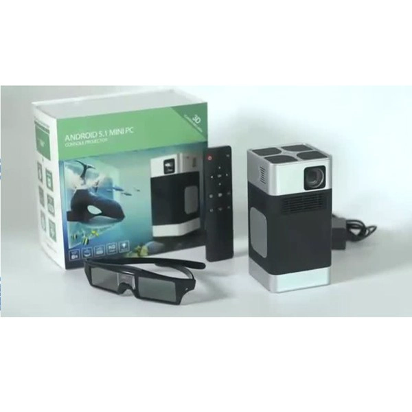 2017 Hottest 1080p Smart Mini projector LED DLP Mobile office shool video projector FHPC01