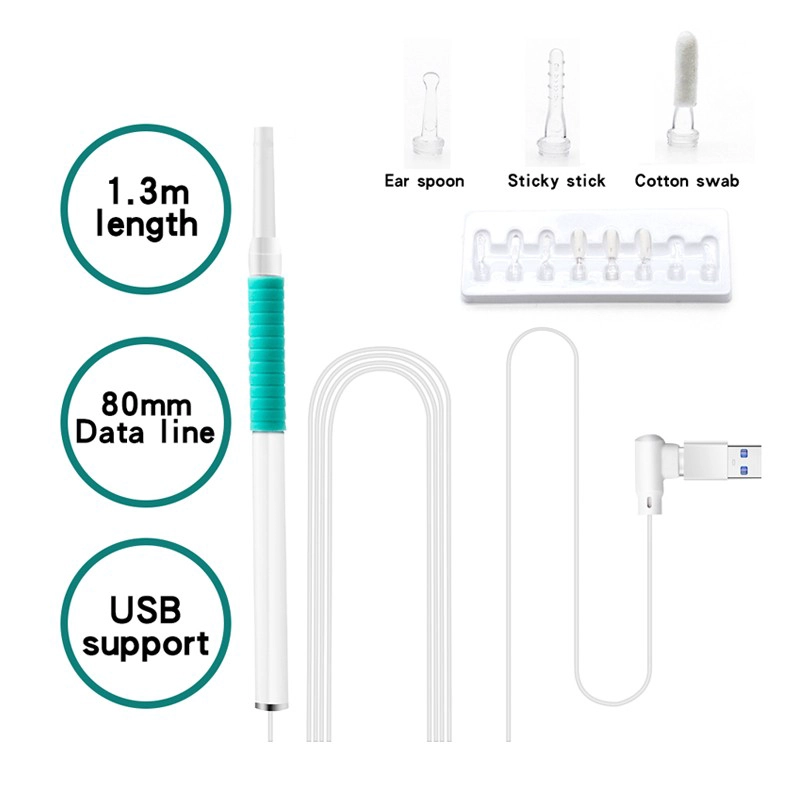 4.3 Inch Hd Monitor 2mp 5.5mm Camera Ear Cleaning Endoscope Portable Video Otoscope