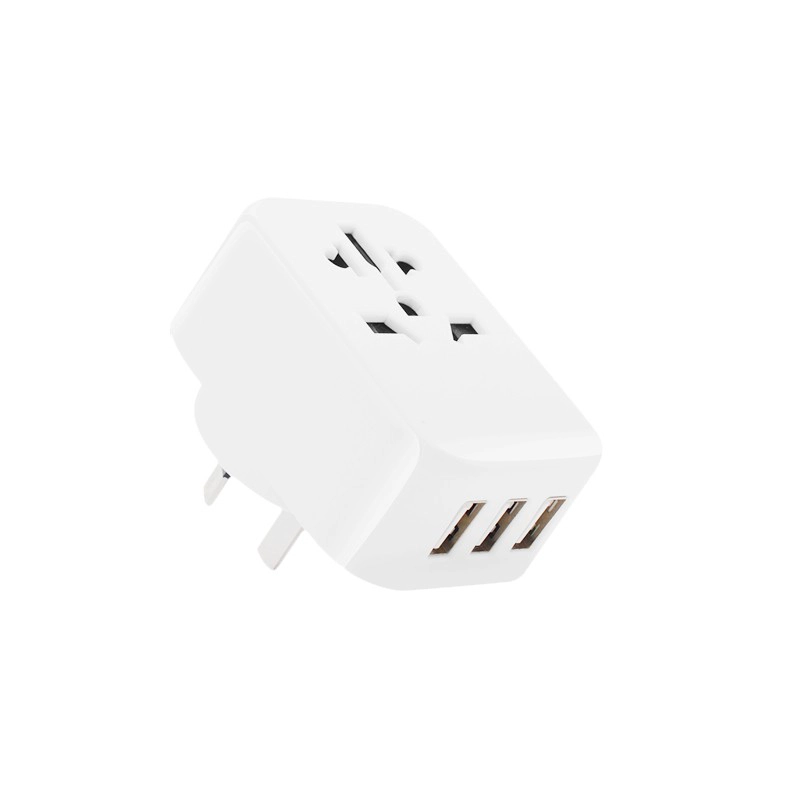 Omologazione BS EU UK AU US a 3 pin spina di conversione da viaggio presa universale a adattatore spina USB UK