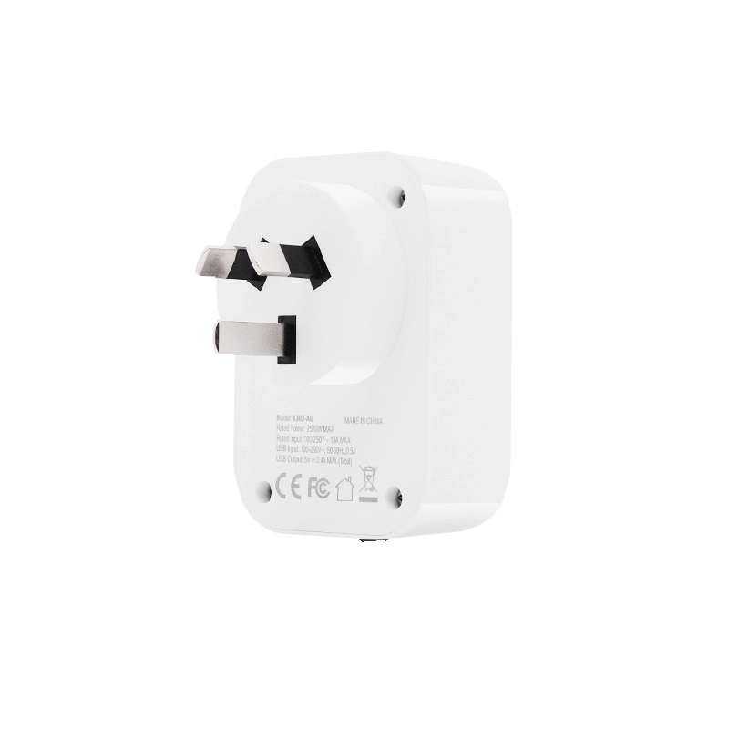Omologazione BS EU UK AU US a 3 pin spina di conversione da viaggio presa universale a adattatore spina USB UK