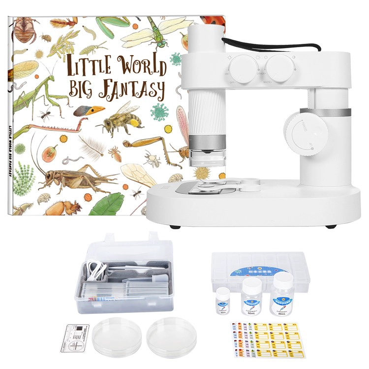 Niños STEM Aprendizaje Insecto Precontal Observación Microscopio para niños Microscopio educativo 1000x WiFi Bio Bio Microscopio