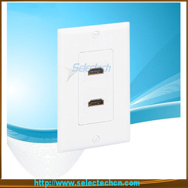 Daul ports HDMI Face plate High Speed HDMI Wallplate