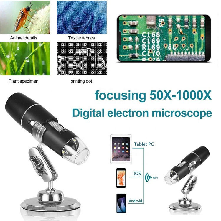 Dropship WiFi Microscope Smartphone Ψηφιακό φορητό μικροσκόπιο 1000x Ψηφιακή κάμερα επιθεώρησης USB
