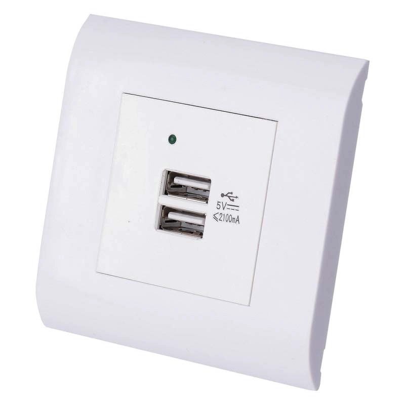 Dubbele poort USB-oplaadmodules USB-oplaadmodule 50x50mm 5V 2.1A