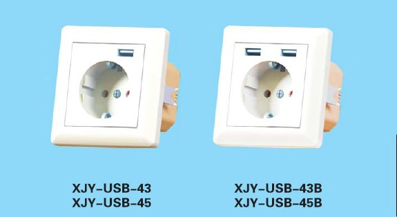 Parede Européia-estilo no padrão alemão 16A 250V das tomadas de alimentação da CA com o soquete dobro de USB