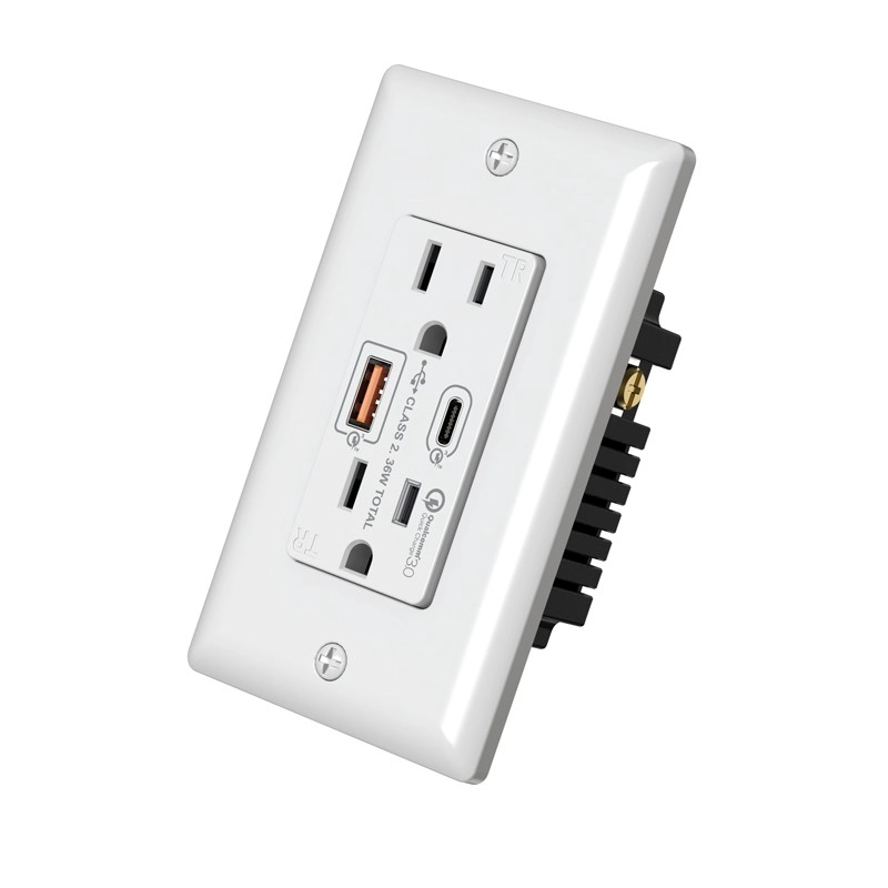 Charagem rápida USB - Charging PD Type -C Dual QC 3.0 Chargers de lojas de parede de USA Quick Charge