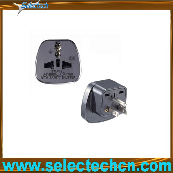 Handy Protable eu universel à nous brancher 3 broches adaptateur de prise SE-UA5