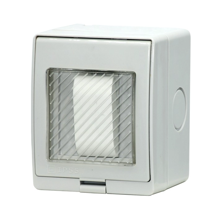 IP55 Waterproof box for the EU schuko socket, single wall switch or single socket waterproof box