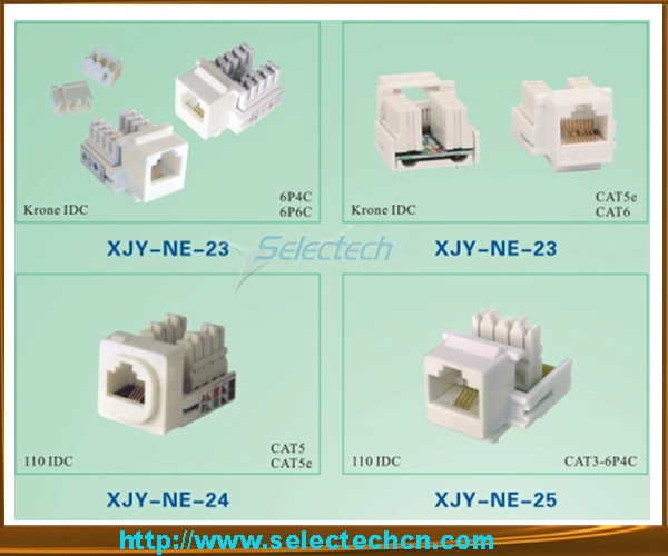 크로네 IDC NE-23 Cat5e 특징 / CAT6와 RJ45 키스톤 잭