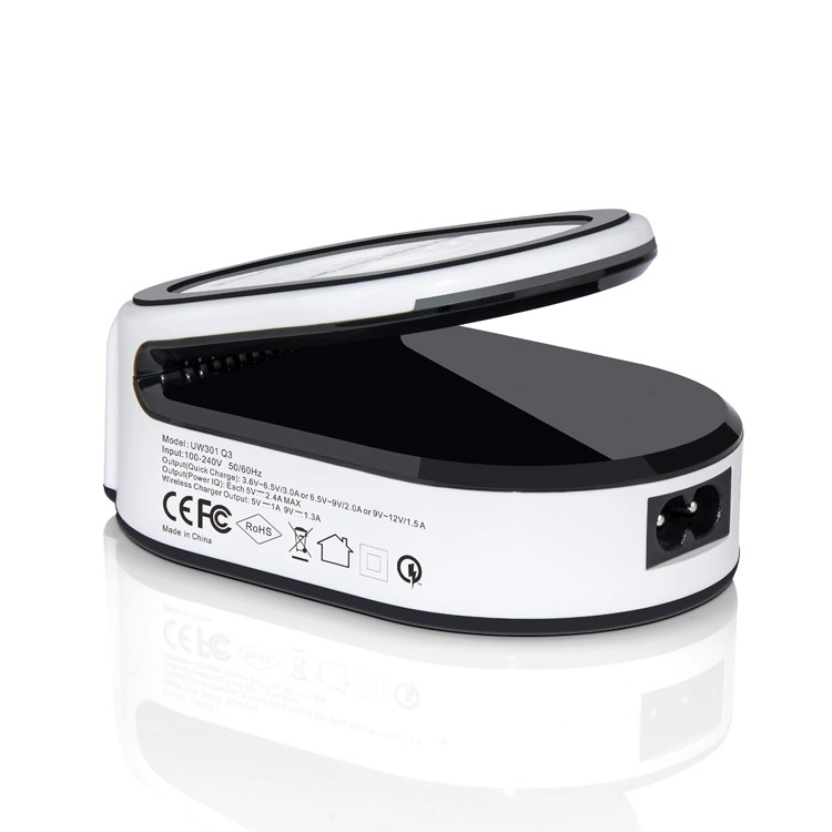 Smart 50W QI 3 in 1 무선 고속 충전기, QC 3.0 빠른 USB 충전기
