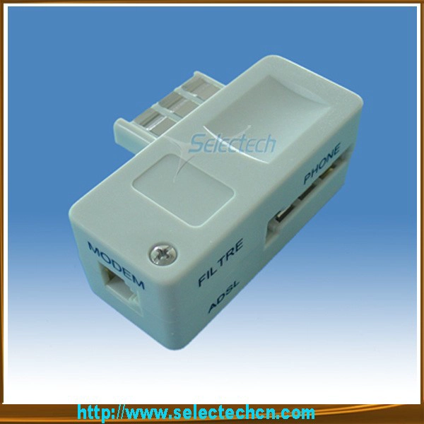 Três formas de conexão RJ11 US Jack para filtrar França jack ADSL Splitter