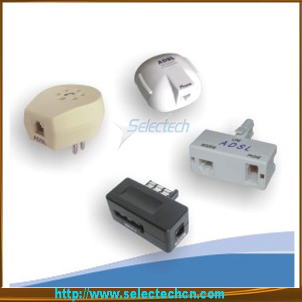 Três formas de conexão RJ11 US Jack para filtrar França jack ADSL Splitter