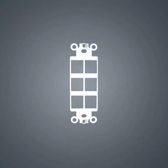 US type Keystone plate 120 type 6 port keystone holes wall plate for cat6