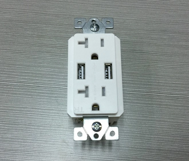 Chargeurs USB Prise de courant type C Prise murale électroicale standard USA CANADA avec TR 20A USB-31-A / C