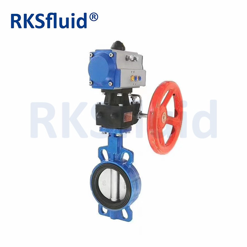 China 4 10 inch ptfe type Ductile Iron cast iron stainless steel wafer butterfly valve price list manufacturer