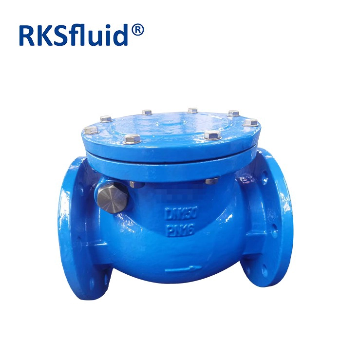 China ANSI Standard DN350 PN10 Resilient Sealing NBR Flansches Schwungtyp -Prüfventil Hersteller