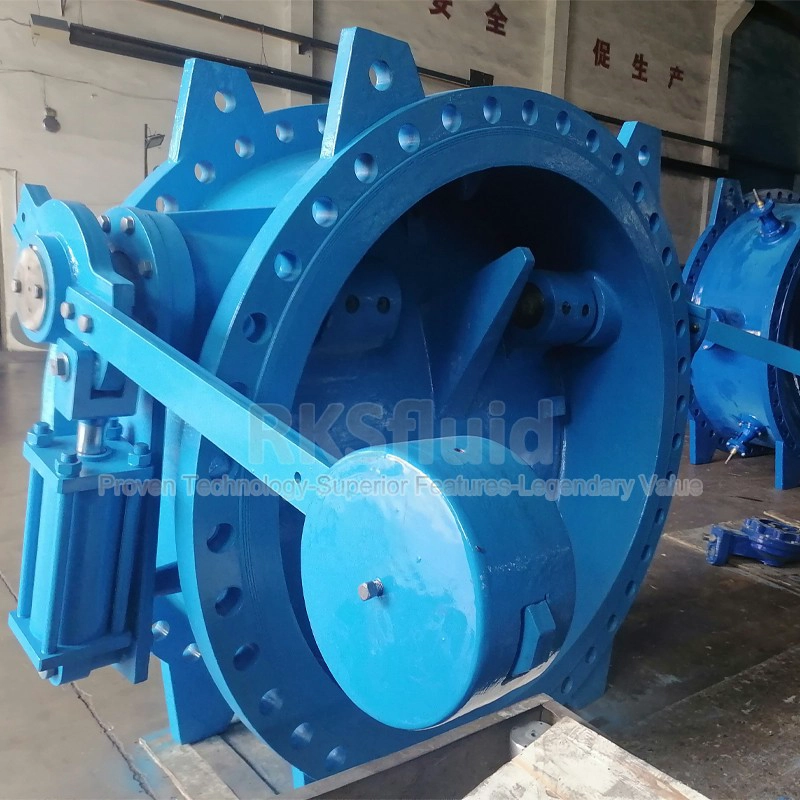 Китай Сделанный на заказ BS En Ductile Iron Gydraulic Tilting Batling Type Check Clape с противовесом DN600 DN1000 DN1200 производителя