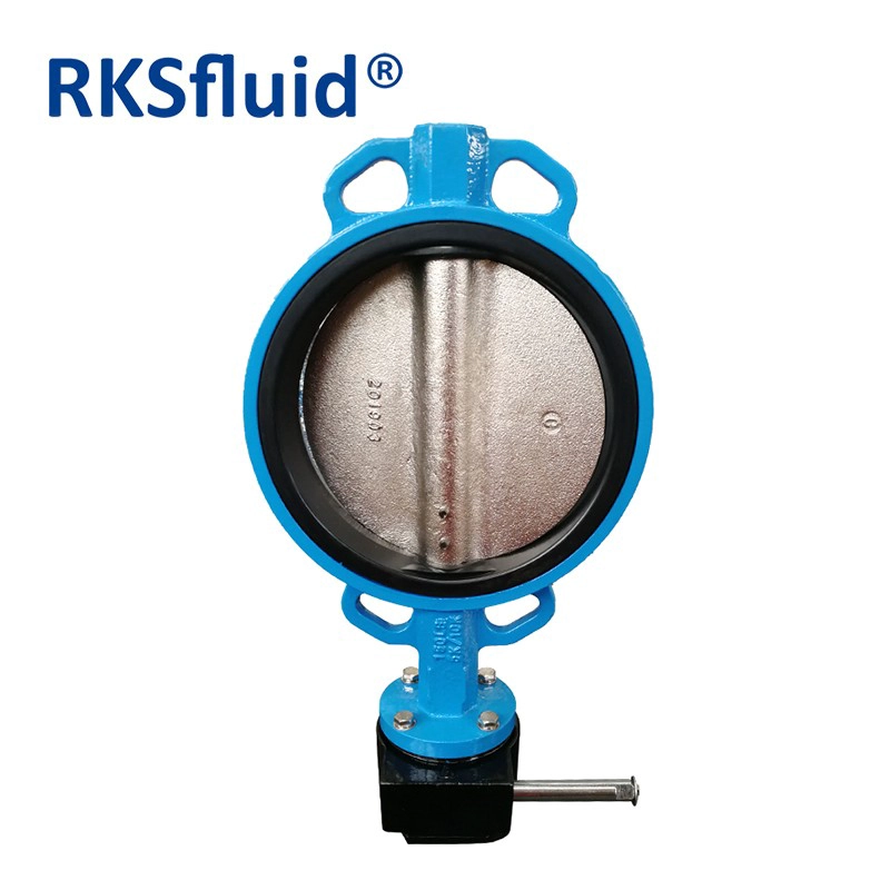 China RKSfluid DN50 PN10 Wurm Getriebe Edelstahl PTFE Sitzen Wafer-Schmetterlingsventil Hersteller