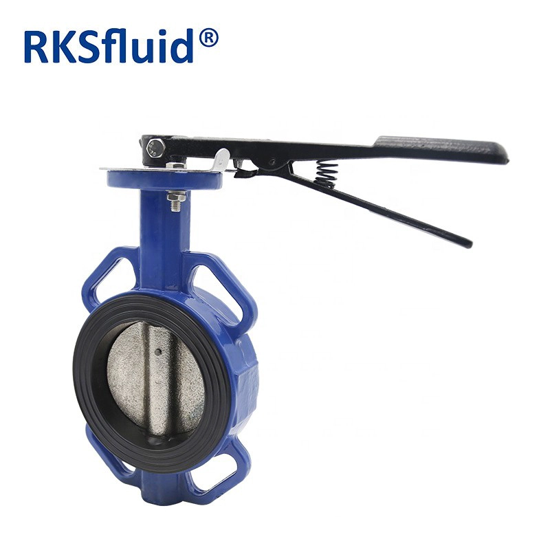 中国 RKSfluid PN16 PN10 DN80晶圆型弹性座椅EPDM / PTFE蝶阀价格 制造商