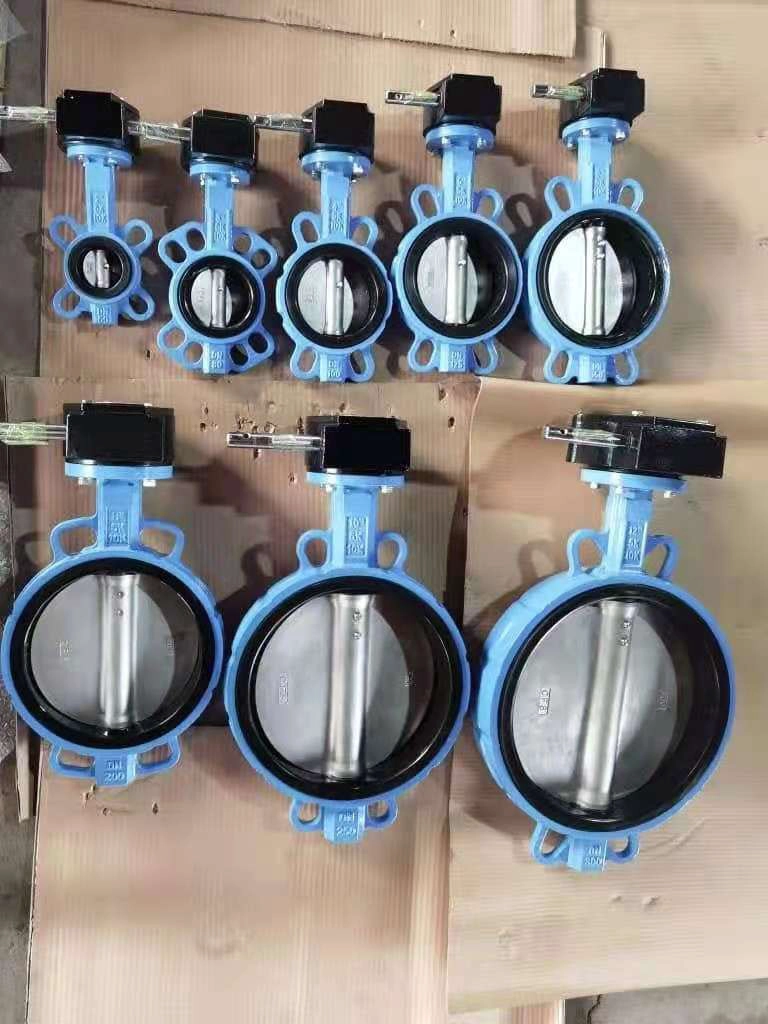 中国 弹性坐着同心型延展性铸铁工业控制晶圆凸耳蝴蝶阀门PTFE PFA橡胶衬里API / ANSI / DIN / JIS / ASME / AWWA 制造商