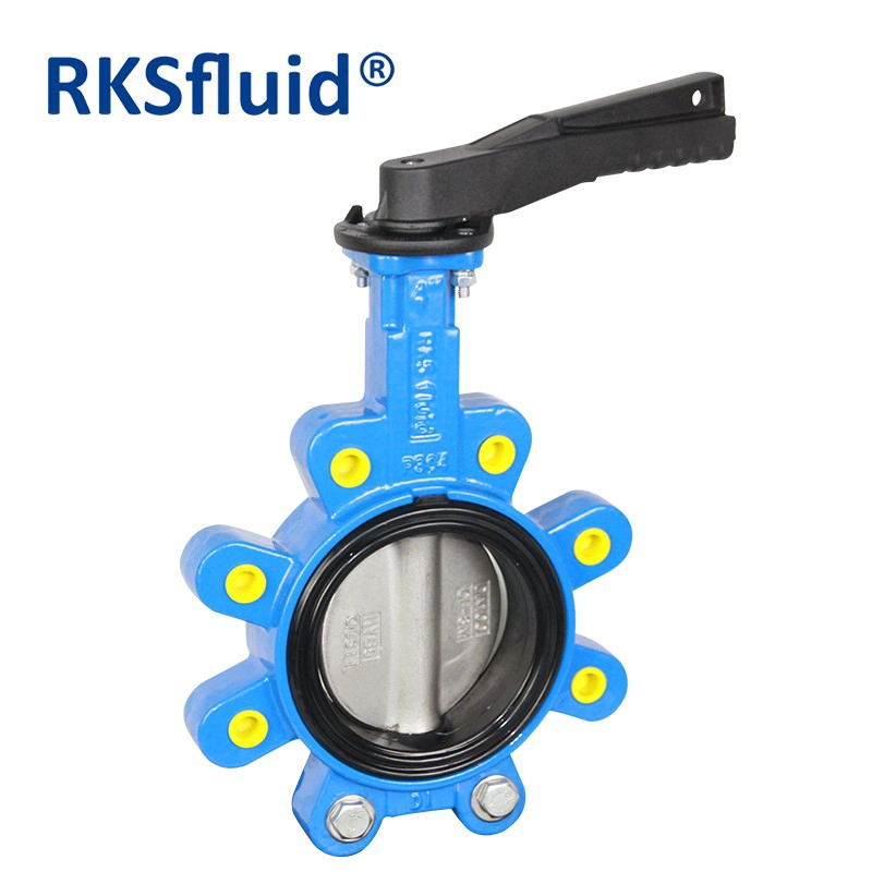 China Wafer type 4 inch 6 inch stainless steel butterfly valve ductile iron CF8 factory price butterfly valve DN100 manufacturer