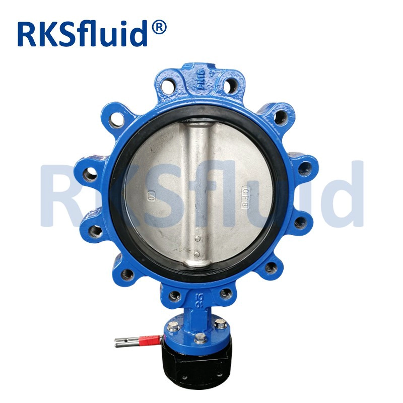 China ss304 ss316 Lug Type Shaft Cast Iron Butterfly Valve manufacturer