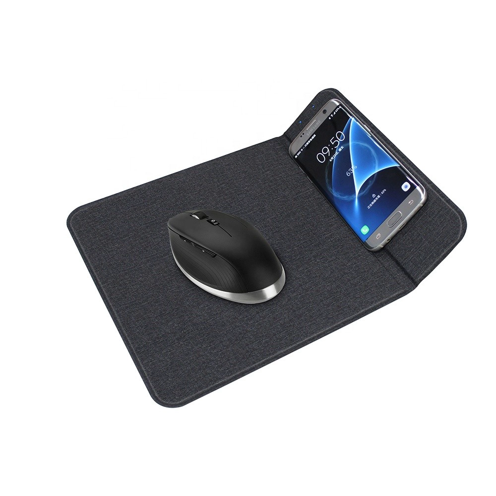porcelana Alfombrilla de ratón con cargador inalámbrico rápido plegable 3 en 1 con indicador de carga LED y soporte para teléfono para todos los dispositivos habilitados para Qi (MH-D84) fabricante
