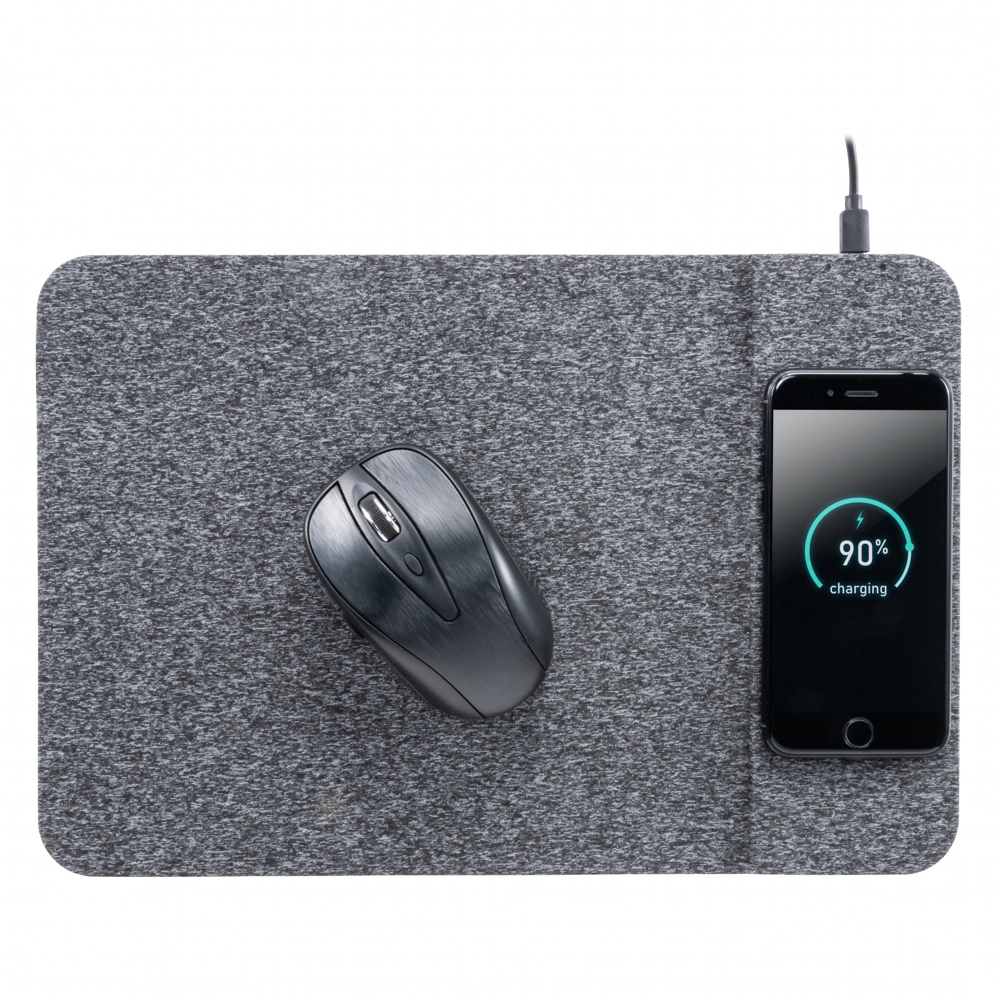 China Hot Selling 2-in-1 15W Wireless Charger Mouse Pad With Customizable Fabric Surface For Computer Gaming And Office Use (MH-D85) manufacturer