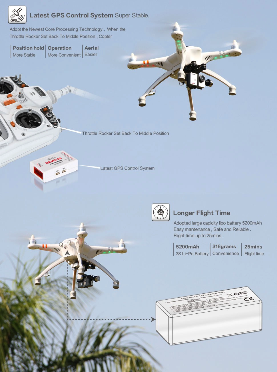 Walkera QR X350 PRO - GPS FPV RC Quadcopter With DEVO F7